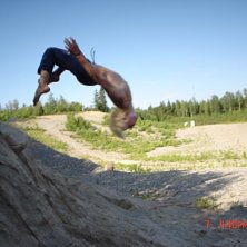 Jag k&ouml;r en wallflip eller vad det nu kallas. Foto: andreas Gustafsson. &Aring;kare: Marcus Gustafsson.