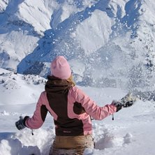 En vakker pudderdag i Lech.. Foto: Owe Askeland. &Aring;kare: Maria D. Thorvik.