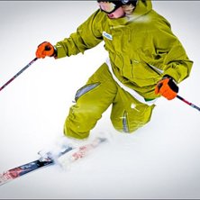 Telemark med skidl&auml;rarlinjen.. Foto: Ola Rockberg. &Aring;kare: Jonathan Claar.