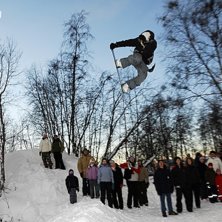 Snowboarduppvisning.. Foto: Johan Ylitalo. &Aring;kare: Ok&auml;nd.