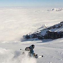 Tagen lite snett under titlis rotair liften.. Foto: Martin P&aring;lsson. &Aring;kare: Johan Persson.