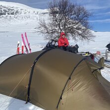 Hemma vid t&auml;ltet....