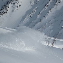H&auml;rlig sn&ouml; p&aring; en syd rygg p&aring; North Face. Foto: Patrick Jansson. &Aring;kare: Joacim Torkelson.