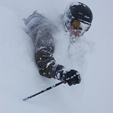 Hittade ett st&auml;lle med sjukt mycket sn&ouml;!. Foto: Claes &Aring;ngstr&ouml;m. &Aring;kare: Bengt Eriksson.