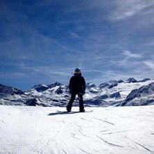 ski day in La Thuile, killer blue bird day at the .