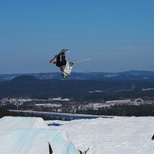 Gjorde fronflip p&aring; Big Air men tyv&auml;r s&aring; oversho. &Aring;kare: Michael von Wachenfeldt.