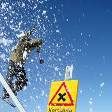 en flygande stoppsladd. Foto: Bj&ouml;rn. &Aring;kare: Jakob.