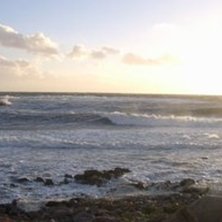Panorama bild &ouml;ver en fin dag i M&ouml;lle med s&auml;ker. Foto: David Grahn.
