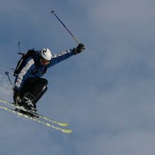 Underbar landning i 40 cm pudersn&ouml; :D. Foto: Lucas Skalleberg. &Aring;kare: Max Larsson.