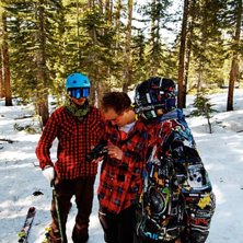 &Aring;kare: Blake Nyman, Anthony Boronowski, Paco Garcia, checking out footage.