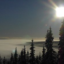 uppe p&aring; fj&auml;llet en h&auml;rlig morgon. . Foto: Anders L&ouml;nn.