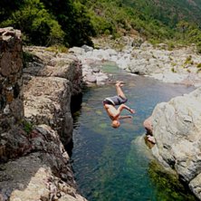 Uppe i bergen n&aring;gra mil fr&aring;n Calvi.. Foto: Anna Alpteg. &Aring;kare: Erik Alpteg.