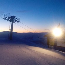 Heilt vindstille og knall bl&aring; himmel!
Dette blir .