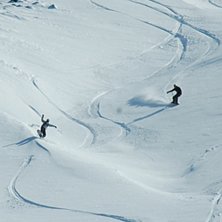 Sk&ouml;n &aring;kning efter helikopterlyft i Kittelfj&auml;ll . Foto: Henrik Samuelsson. &Aring;kare: Andreas H&ouml;jvall, Marcus H&ouml;jvall, Andreas Karnik.