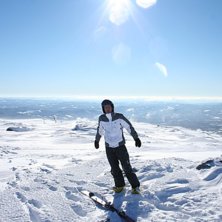 N&auml;r liftarna &ouml;ppnade stack vi direkt upp till to. Foto: Felix Hindemo. &Aring;kare: Oskar Edvall.