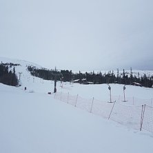 Nypreppet til kveldskj&oslash;ring
Etter et lite sn&oslash;fal.