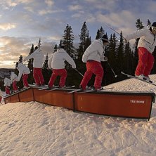 Det var inte mycket sn&ouml; i &Aring;re och parken &auml;r l&aring;. Foto: Jesper Molin. &Aring;kare: Ad@m.