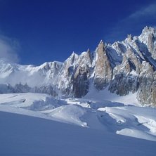 Mount Blanc sett fr&aring;n Vall&eacute;e Blanch. Foto: Cecilia Berghammer.