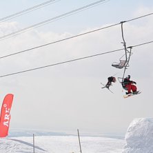 1000-meters hoppet under freeride veckan.. Foto: Petter Persson. &Aring;kare: Victor H&ouml;rfeldt.