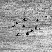 Ett g&auml;ng ok&auml;nda surfare inv&auml;ntar den perfekta v. Foto: Daniel Nordholm. &Aring;kare: Ok&auml;nda surfare.