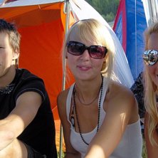 Tre r&ouml;vare p&aring; arvikafestivalen. Foto: Annika Flygge.
