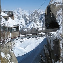 toppstation p&aring; Aiguille du midi.. Foto: Nicklas Haglund.