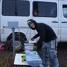 free power thanks to Riks gypsy parking lot! stoke. Foto: jurgen Haider. &Aring;kare: brian Wolfe.