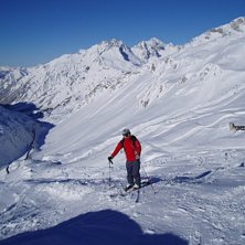 En v&auml;ldigt fin skiddag :). Foto: Tobias Karlstr&ouml;m. &Aring;kare: Tom Karlsson.