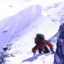 Kl&auml;ttring i Pamir. Foto: Krister Jonsson. &Aring;kare: Client.