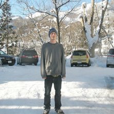 My first morning in jaan and it was a bluebird!. Foto: a nice Japanese man eager to snap!. &Aring;kare: Will Sadler.