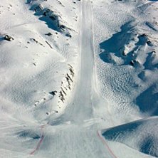 Aguille rouge, v&auml;rldens snabbaste skidbacke. Foto: Magnus Jacobson.
