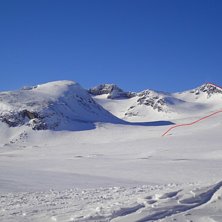 Lillsylen och kammen som leder till toppen.. Foto: Mattias Skantz.