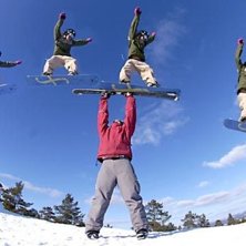 Nisse p&aring; br&auml;da, jag med skidan!!. Foto: Frasse Fransson. &Aring;kare: Nisse Arvidsson &amp;amp; Andreas Fransson.