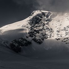 Piramide Vincent sett fr&aring;n Capanna Gnifetti. Foto: Axel Adolfsson.
