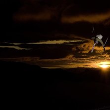 Foto: Ola Melin. &Aring;kare: Simon skiner ikapp med solen..