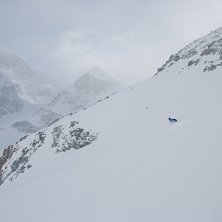 Nysn&ouml; vid Furgsattel p&aring; Klein Matterhorn. Foto: Martin Wikstr&ouml;m. &Aring;kare: Adam Jonsson.