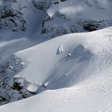 En fin sv&auml;ng ovnf&ouml;r S-Couloir. Foto: Erik. &Aring;kare: Theodore Birkner.