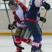 Hockey hockey! Jag i r&ouml;tt:) . &Aring;kare: Pamela.