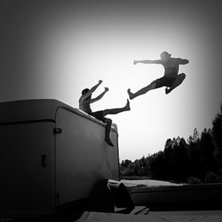 Ninja!. Foto: Felix N&auml;s. &Aring;kare: Jesper Retsloff och Jesper Nor&eacute;n.