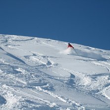 Offpist i S&auml;len en bit bortanf&ouml;r V&auml;ggen i Hundf. Foto: Anders Uddenberg. &Aring;kare: Rikard Attersj&ouml;.