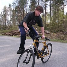 En vanlig dag i Nordmaling p&aring; en cykeltur. Foto: Jonas. &Aring;kare: Nils.