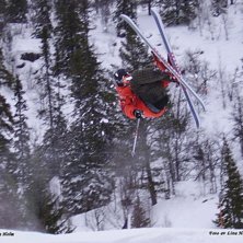 Bilden togs under big jump  t&auml;vlingar, under spor. Foto: Lina Holm.