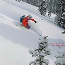 Ett av Alta`s b&auml;sta &aring;k! Baksidan av Grizzly Gulc. Foto: Henke Liljeqvist. &Aring;kare: R Hortlund.