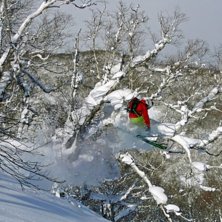 Treeskiing....under enda dagen med sol......annars. Foto: Henrik Lijeqvist. &Aring;kare: Robert Hortlund.