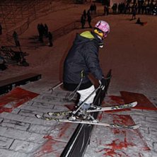 Downrailen p&aring; winter jam!. Foto: Gustav Kjellstrand. &Aring;kare: Jesper Wahlgren.