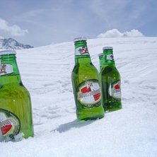 Ibland &aring;ker vi inte bara skidor p&aring; ny&aring;rsresan :. Foto: Christian Holmberg. &Aring;kare: Beer.