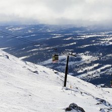 H&auml;rlig sens&auml;song uppe p&aring; &Aring;reskutan. Dagen inna. Foto: Jonas Emilsson. &Aring;kare: Olympiagondolen.