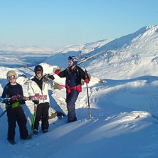 1444 setg tagna!. Foto: Mats M&auml;ki. &Aring;kare: Johan Skarin, Hannes M&auml;ki och morbror Janne.