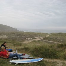 Frukost vid playa de Doni&ntilde;os, Galicien. Foto: Jonatan Svensson. &Aring;kare: Leif Marklund, Jonatan Svensson.
