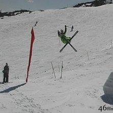 En filmsession i Engelberg Titlis. Foto: Christoffer Aldell. &Aring;kare: Johan Lilja.